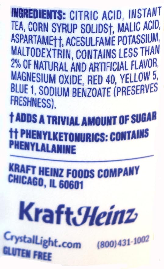 Crystal Light Peach Iced Tea Canisters (VALUE PACK OF 12)