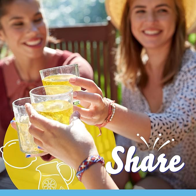 Crystal Light Lemonade Naturally Flavored with other natural flavor Powdered Drink Mix, 72 ct Pitcher Packets, 12 Canisters of 6 Pitcher Packets