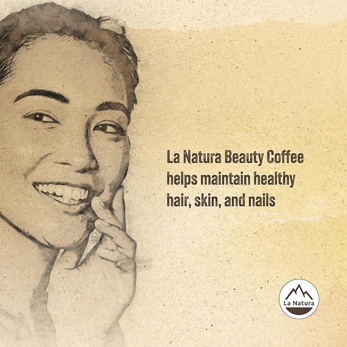 La Natura Lifestyle Beauty Coffee Pods - Lungo Roast European-Style with Biotin, Zinc & Selenium for Hair, Skin & Nails Health - Compostable Nespresso Original Line Compatible Capsules - Pack of 60