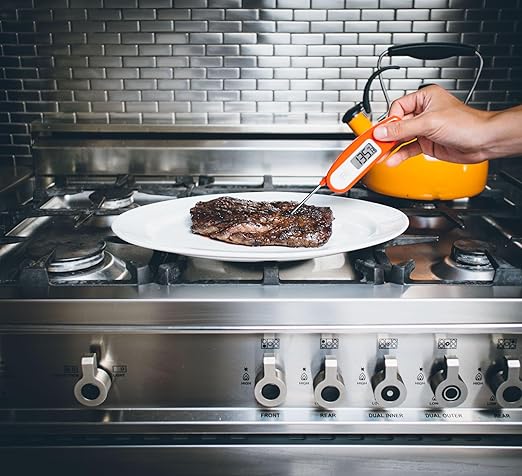 Lavatools Javelin® Ultra-Fast 2-Second Digital Instant Read Meat Thermometer for Grill and Cooking, 2.75" Probe, Compact Foldable Design, Large Display, IP65 Water Resistant, NSF Certified – Milk