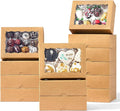 8x6x2.5 Inch 25PCS Baking Boxes with Window for Pastry,Muffins,Treat,Macaron,Dount,Cookies,Chocolate Covered Strawberries,Brown Bakery Boxes Strawberry Box