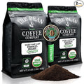 The Bean Organic Coffee Company 50/50 (Half Caff) French Roast, 50% Decaf, Dark Roast, Ground Coffee, 16-Ounce Bags (Pack of 2), Café Molido Tostado Orgánico descafeinado
