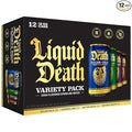 Liquid Death, Soda-Flavored Sparkling Water Variety Pack, 12-Pack (12oz Cans), Low Sugar, Huge Flavor & No Artificial Sweeteners, 4 Flavors: Severed Lime, Doctor Death, Killer Cola, and Rootbeer Wrath