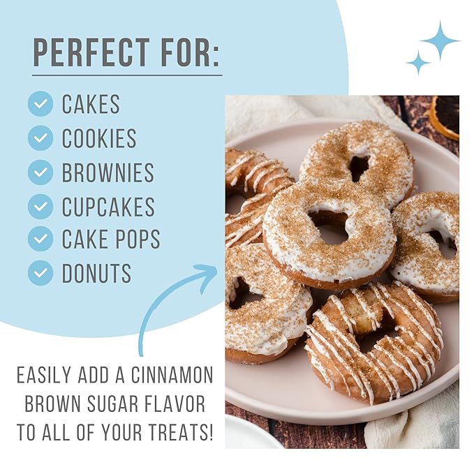 Sweets Indeed Cinnamon Brown Sugar Topping – 5.11 oz Jar | Holiday Baking & Drink Garnish | Edible Sugar for Cookies, Cupcakes, Cocoa, Coffee, Cocktails & Desserts