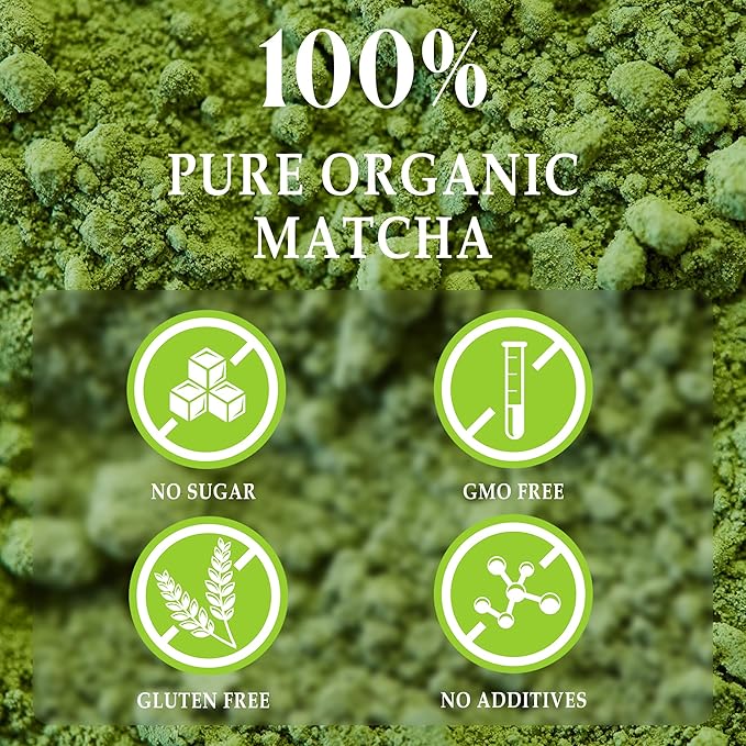 ETANATURE Premium Ceremonial Grade Matcha Powder - Matcha Green Tea Powder for Metabolism, Brain and Sleep - JAS Certified Matcha Grade from Japan Kagoshima Farms 120 Servings - Ceremonial Tea 120g