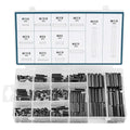 ZELCAN 400pc Roll Pin Set, M1.5 M2 M2.5 M3 M4 M5 M6 Slotted Metric Spring Pins in Various Lengths, Steel Split Expansion Pin Hardware Assortment Kit
