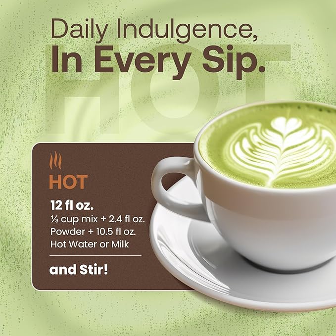 Dr. Smoothie Café Essentials Matcha Green Tea Latte – No Artificial Colors, Flavors, or Sweeteners – Shelf Stable – 51mg of Caffeine – Great for Hot, Iced, & Frozen Frappes (3.5 lb Bag, 30 Servings)