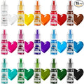 Oil Based Food Coloring - 15 Vibrant Rainbow Colors Edible Oil Food Dye Set, Flavorless Concentrated Oil Based Food Coloring for Chocolate, Baking, Cake Decorating, Candy Melts, Cookies, Frosting - 0.25 Fl. Oz