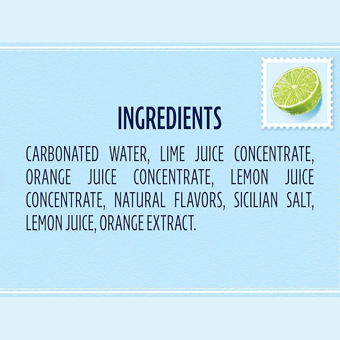 Sanpellegrino CIAO Lime Sparkling Water, Low-Calorie Italian Sparkling Water with Real Fruit Juices, 0g Added Sugar, 24-Pack