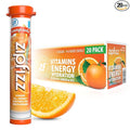 Zipfizz Daily Energy Drink Powder, Orange Soda, 20 Pack | 3-in-1 Sustained Energy, Rapid Hydration, and Essential Vitamins | Sugar-Free | Electrolyte Powder | Contains Vitamin B-12 & Antioxidants