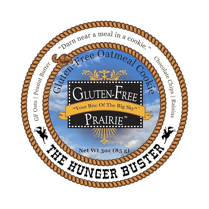 Gluten-Free Prairie Hunger Buster Cookie, Certified Gluten Free Purity Protocol, 3 Ounces (Pack of 12)