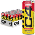 C4 Energy Drink 12oz (Pack of 24) - Strawberry Watermelon Ice - Sugar Free Pre Workout Performance Drink with No Artificial Colors or Dyes