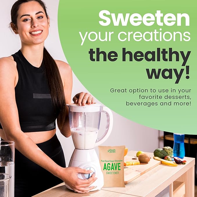 Health Garden Blue Agave Sweetener Crystals - Organic - Non-GMO - Low Glycemic Powder - Kosher - Keto Friendly - 25KG