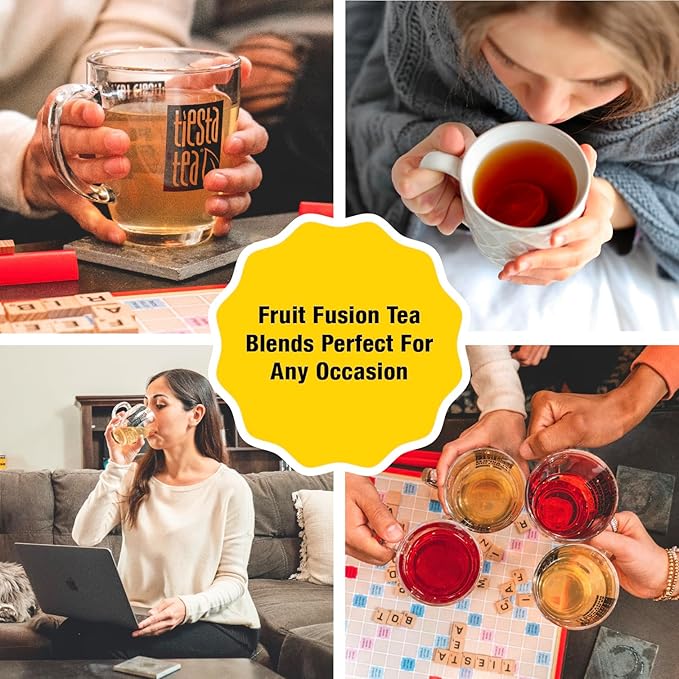 Tiesta Tea - Strawberry Kiwi Herbal Tea, Loose Leaf, Strawberry Hibiscus Kiwi Fruit Tea, Premium Caffeine-Free Herbal Blend, Make Hot or Iced & Up to 50 Cups, 5 oz Refillable Tin