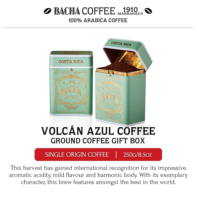 Bacha Coffee | Volcán Azul Single Origin Signature Nomad Collection, 100% Arabica Specialty Coffee, Ground Beans, Medium Roast, 250g
