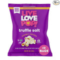 Live Love Pop Truffle Salt Flavored Gourmet Popcorn, 1.0 Oz (Pack of 12), Individual Snack Size Bags, Healthy Snack, Gluten Free, Vegan & Non-GMO, Mission Driven Munchies