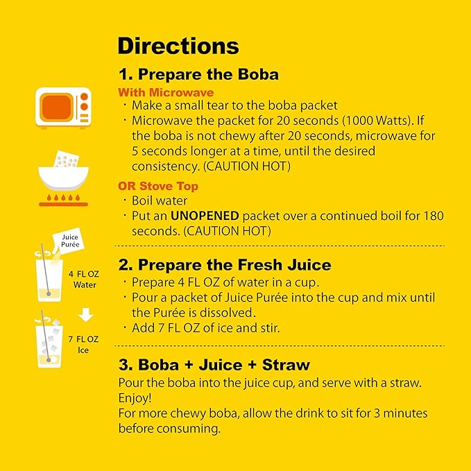 J WAY Instant Boba Bubble Pearl Pineapple Juice Drinks Kit with Authentic Crystal Tapioca Boba, Ready in Under One Minute, Paper Straws Included, 3 Servings