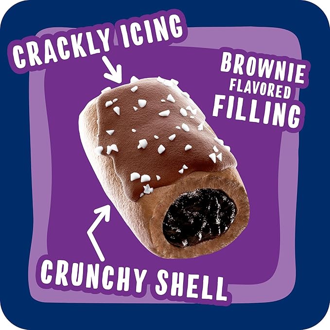 Pop-Tarts Crunchy Poppers Crunchy Filled Snack Pieces, Kids Snacks, On-the-Go, Frosted Brownie Crunch (6 Boxes, 30 Pouches)
