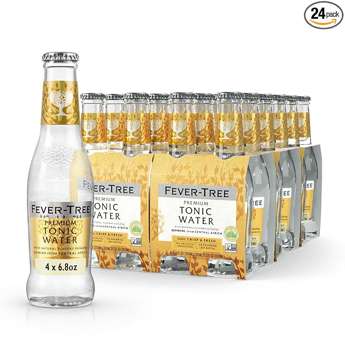 Fever-Tree Premium Tonic Water, Indian, 163.2 Fl Oz (Pack of 24)