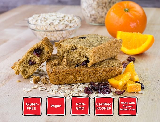 Bobo's Cranberry Orange Oat Bars, Gluten Free, Non-GMO, Whole Grain Oats, Pack of 12 | Snack Bars | On-the-Go | Made with Simple Ingredients