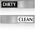 Dishwasher Clean Dirty Sign-Dishwasher Magnet Stainless Steel Clean Dirty Sign for Kitchen Organization Farmhouse Optional Adhesive Stickers