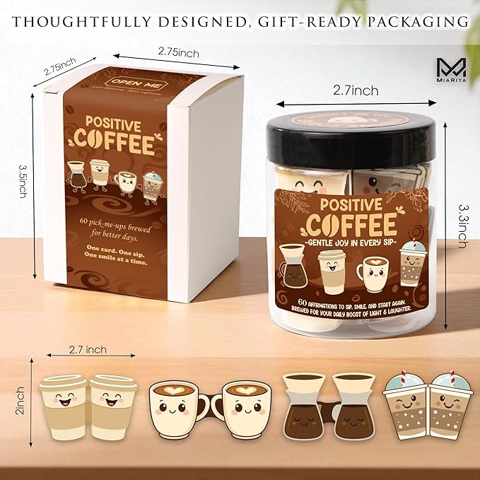 Emotional Support Coffee Jar – Funny Coffee Gifts for Women & Men, Affirmation Jar, Cute Christmas Gifts for Girlfriend, Boyfriend, Wife, Husband, Mom, Dad, Friends or Coworker