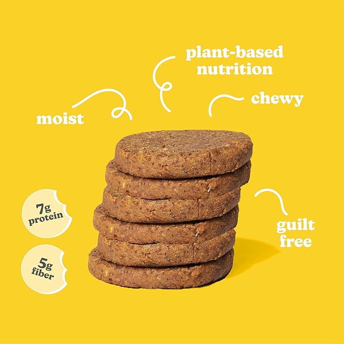Love + Chew Superfood Soft Baked Cookies, Banana Bread Flavor, Plant Based Cookie Made With Almonds, Chia Seeds, & Bananas for Kids and Adults, Vegan Snacks, Gluten Free, Paleo, Non GMO, 60 Pack