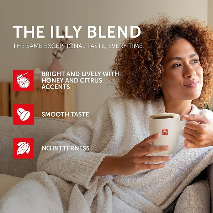 Illy Whole Bean Coffee, Costa Rica Medium Roast - Notes of Caramel, Chocolate, and Vanilla - 100% Arabica - Whole Beans - Pressurized Packaging Sealed for Freshness - 8.8oz can (Pack of 6)