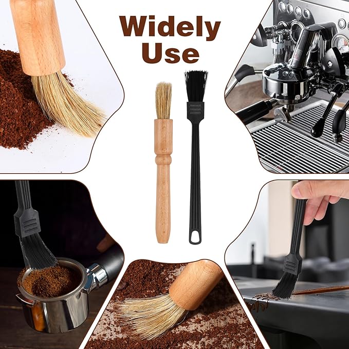 2 Pack Coffee Grinder Brush, Grinder Brushes Coffee Cleaning Brush for Coffees Machine Toaster Home Kitchen