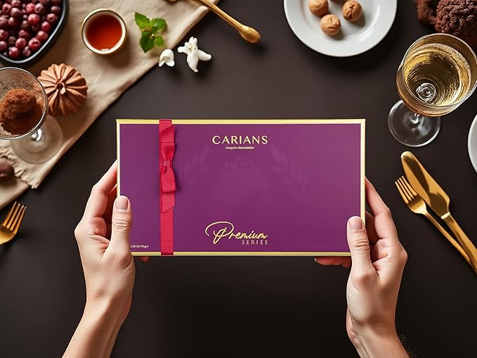 CARIANS Chocolate Truffles Box, Belgium Chocolate Limited Edition, Gourmet Assortment of Milk, Dark, White Chocolate Basket, Great for Gift Giving, Anniversary, Thanksgiving, Christmas