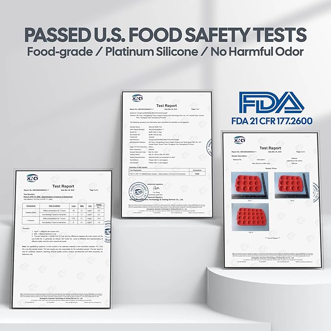 Silicone Muffin Pan for Baking - Nonstick Cupcake Pan, 12 Cups Easy Release & Clean, Dishwasher Safe Muffin Tray for Homemade Muffins, Cupcakes.