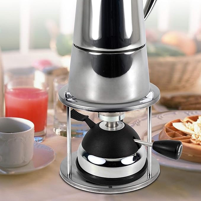 BLUEFIRE Butane Mini Burner for Tabletop Coffee Siphon Syphon/w Furnace Stand and Assembly Rack Ceramic Windproof Torch Head Portable Cooking Stove Espresso Maker Chafing Soup Tureens Fondue