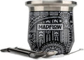 MADFLOW Yerba Mate Cup. Stainless Steel Mate Cup with 2 Bombillas. Double Wall Vacuum Insulated Yerba Mate Gourd. Unique Mate Cup And Bombilla Set