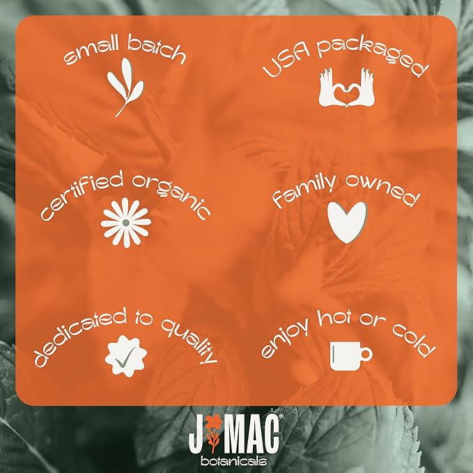 J Mac Botanicals Organic Mullein Leaves (16 oz) Certified USDA Organic. Loose Leaf Mullein Herbal Tea
