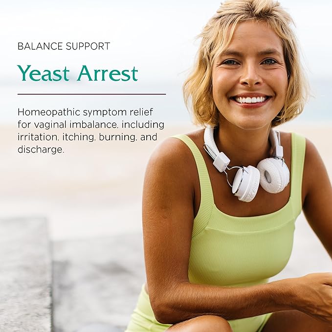 Vitanica Yeast Arrest, Homeopathic Vaginal Suppositories, for Yeast Infection Symptoms, Relieves Burning, Itching & Discharge, with Boric Acid, Tea Tree Oil & Probiotics, Vegan (Yeast Arrest, 28)