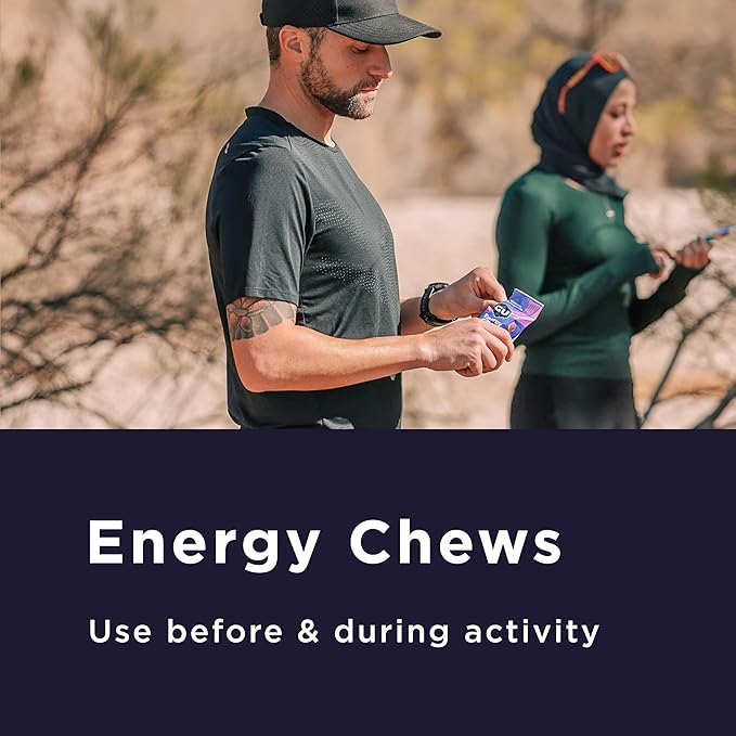 GU Energy Chews, Mixed Pack Gummies with Electrolytes, Vegan, Gluten-Free, Caffeine-Free, and Dairy-Free On-The-Go Energy for Any Workout,12 Bags (24 Servings Total), Flavors May Vary