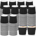 240Pack Paper Espresso Coffee Cups, 4 oz Disposable Coffee Cups,Corrugated Insulated Ripple Wall, Paper Ripple Cups for Coffee, Hot Chocolate and Hot Tea Drinks -Black