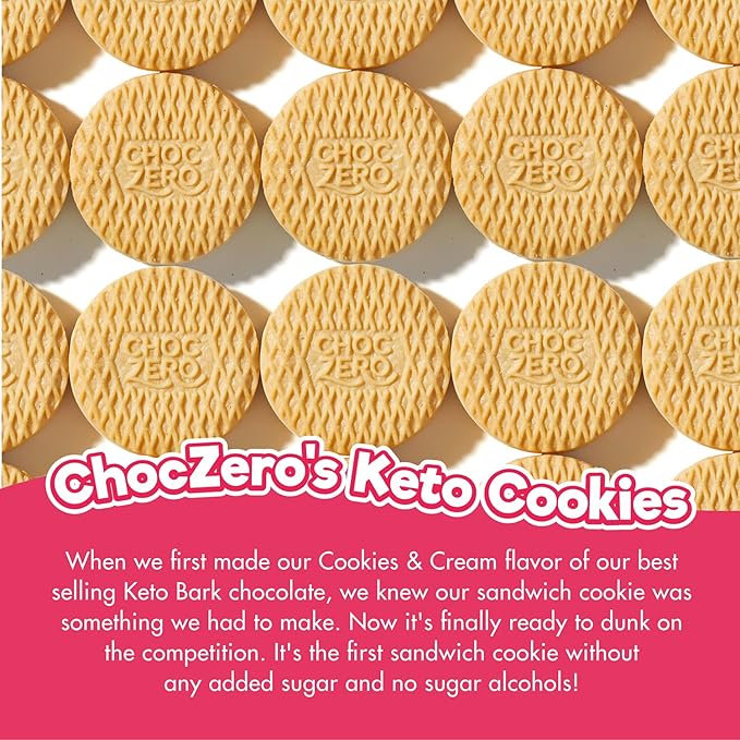 ChocZero Churro Dunkies – Sugar Free Cinnamon Vanilla Sandwich Cookies, Keto Friendly, Low Net Carb, High Fiber, Gluten Free – 9oz Box