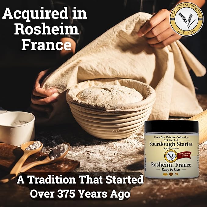 375 Year Old French Sourdough Starter | Heirloom Sourdough's Private Collection | Easy to follow instructions | Includes detailed instructions and recipe |