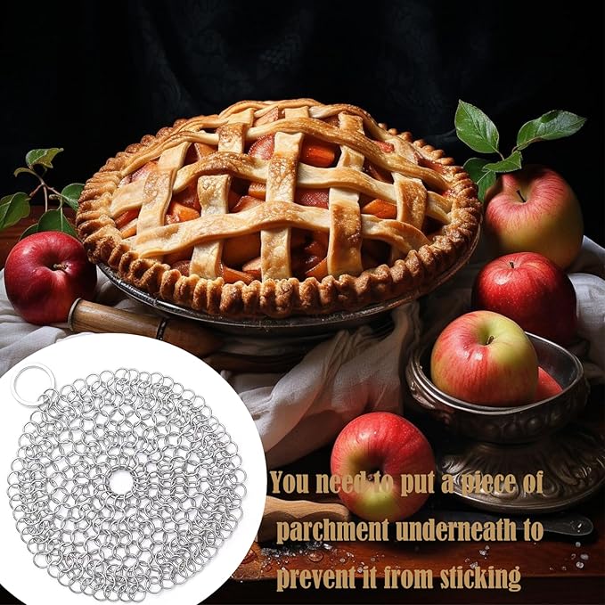 1 Pcs Stainless Steel Pie Weights, Universal Weights Suitable for 7-10 Inch Pies, Replacement for Traditional Ceramic Baking Weights, Suitable for Home Bakers and Professional Chefs