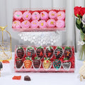 RomanticBaking 24PCS 12x5x2 Inches Clear Valentines Strawberry Boxes Cookie & Macaron Gift Boxes for Party Favors
