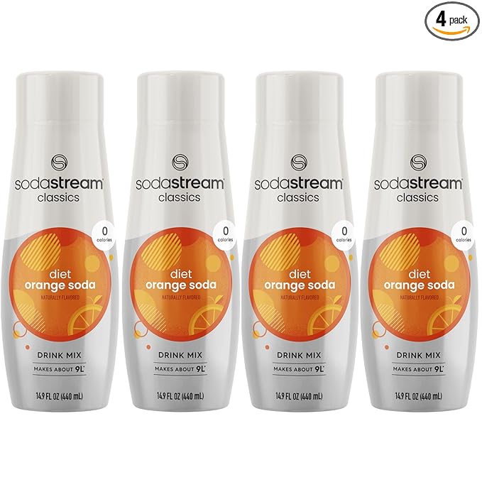 SodaStream Sparkling Drink, Diet Orange, 14.8 Fl Oz (Pack of 4)