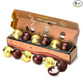 Hot Chocolate Boms Marshmallow Balls - Set of 6 - Delicious Cocoa Melts Bom Filled Marshmallows - 2 Flavors Caramel & Fudge Brownie Candy - Classic Milk Chocolates Cocoa Melt Gift - Delicious Gifts