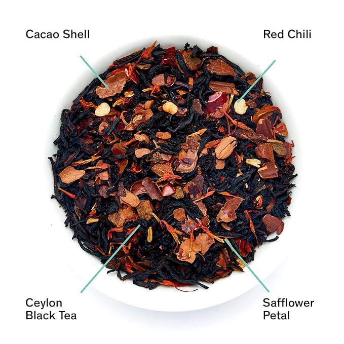 August Uncommon Painted Desert Black Tea – Spicy Blend w/Notes of Mexican Chili, Cinnamon, and Dark Cocoa – Loose Leaf Tea Caffeinated for Daily Enjoyment in a 3.5oz Tea Bag Tin Packaging (28-56 Cups)