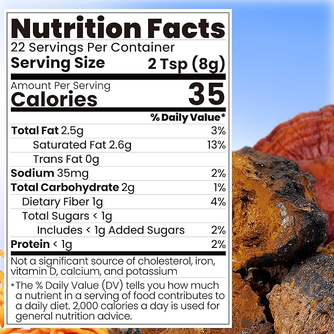 Mushroom Coffee Creamer, Blueberry Flavored, Probiotics, MCT Powder and 6 Mushrooms | Lion's Mane, Turkey Tail, Reishi, Maitake, Chaga, Cordyceps | Boosts Energy, Focus, Supports Immunity | Gluten-Free, Vegan, 6.35 Oz