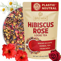BREWIX, Hibiscus Rose Herbal Loose Tea (50+ Cups) | 100% Natural, Handmade, Pure from Hibiscus Flowers | Hibiscus with Rose Petals, Chamomile and Exotic Spices | Supports Everyday Wellness, Digestion and Cardiovascular System | Rich in Antioxidants & S...