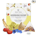 Tily Tea Morning Shine Breakfast Tea - Natural Herbal Tea for Focus and Energy - Ginger and Gingseng - Caffeine Free - 10 Plastic-Free Tea Bags