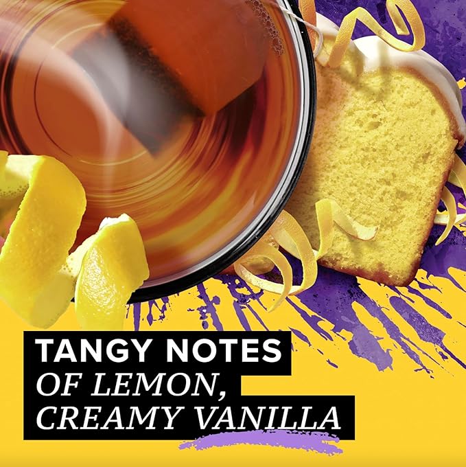 TAZO Tea Bags, Glazed Lemon Loaf Herbal Tea, & Vanilla Bean Macaron Black Tea 15CT (1ea) (Variety Pack)