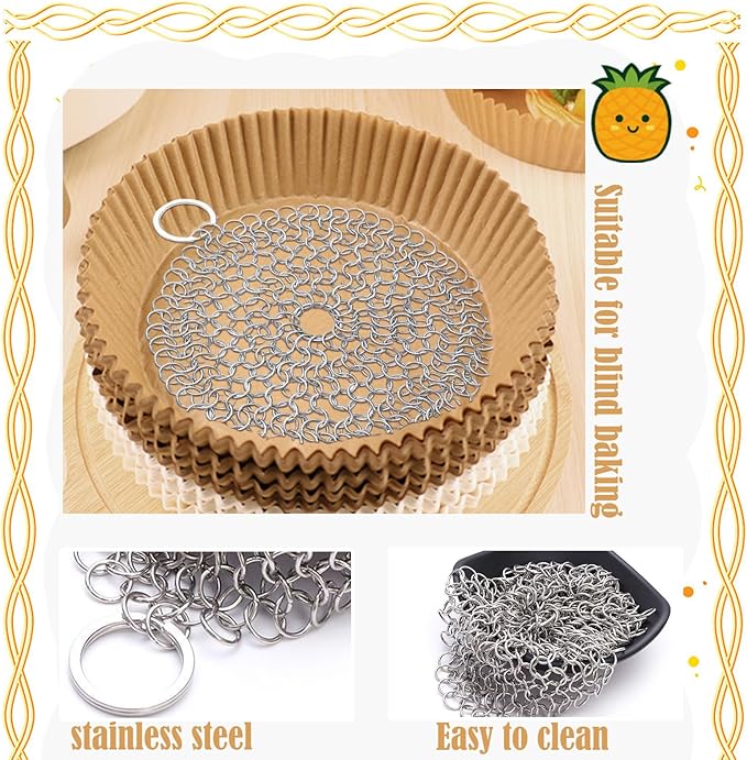 1 Pcs Stainless Steel Pie Weights, Universal Weights Suitable for 7-10 Inch Pies, Replacement for Traditional Ceramic Baking Weights, Suitable for Home Bakers and Professional Chefs