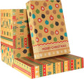 joyhalo 24 Pack 14.5" Christmas Gift Boxes with Lids for Presents, 4 Designs Gift Boxes Bulk, Kraft Gift Wrapping Boxes for Clothes,Shirts,Robes,Sweaters and Socks